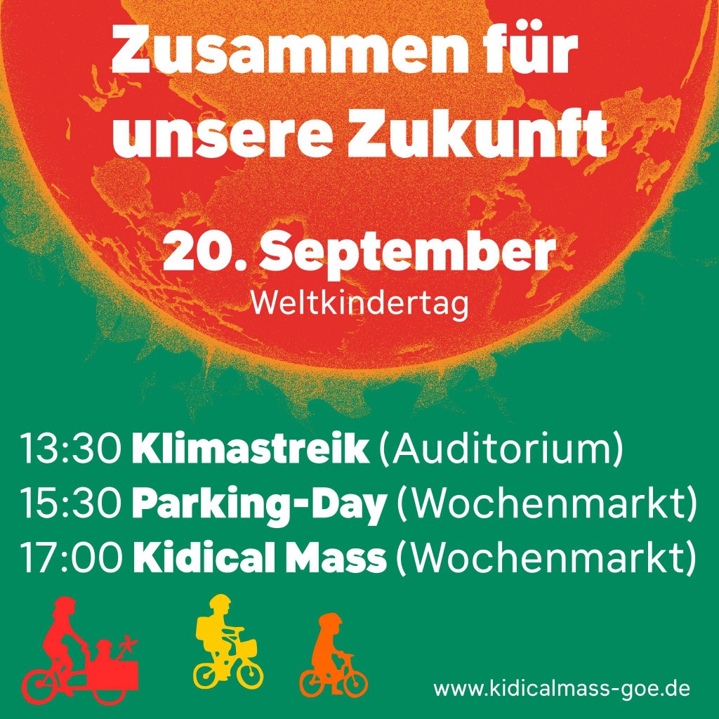 Klimastreik, ParkingDay und KidicalMass