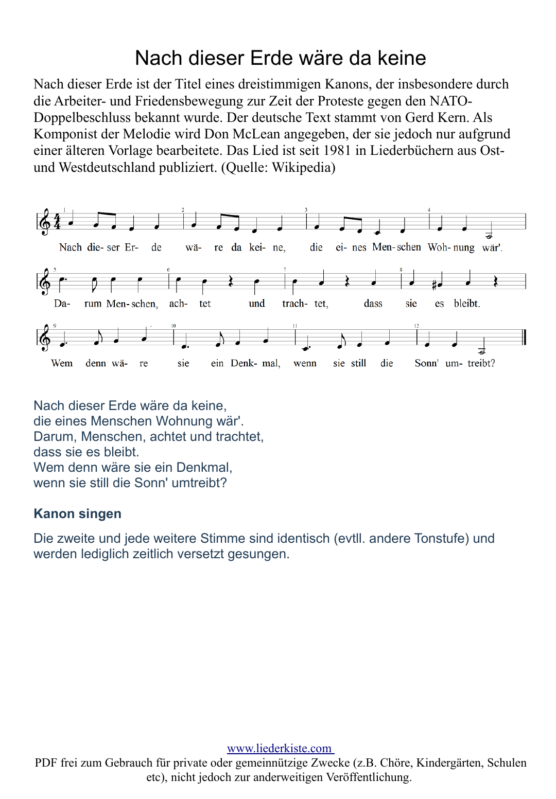 Nach dieser Erde wäre da keine