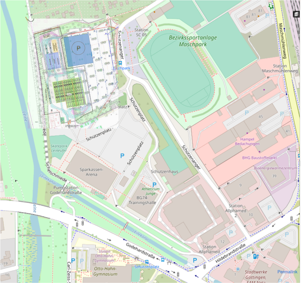 Planung ZOB Schützenangerin OSM Kartenausschnitt